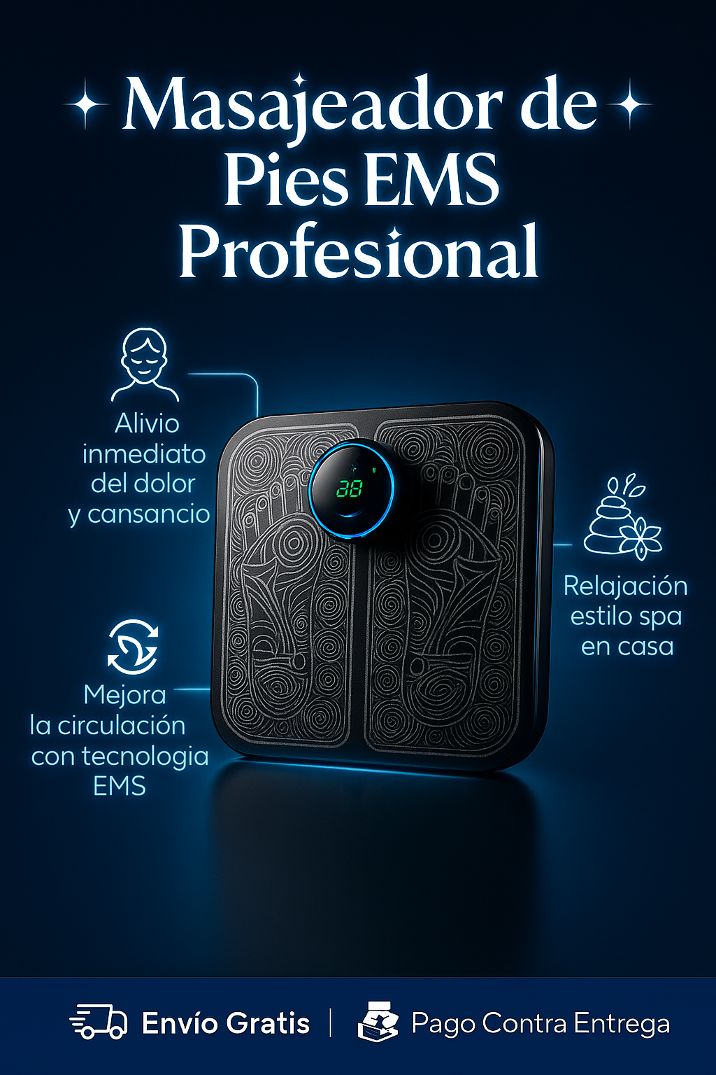 Masajeador de Pies EMS — Terapia Eléctrica de Alta Tecnología