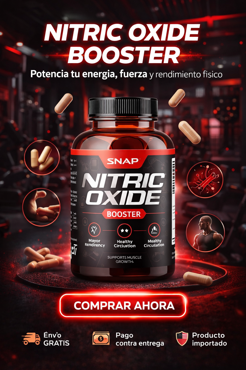“NITRIC OXIDE BOOSTER-Potencia tu energía, fuerza y rendimiento físico”