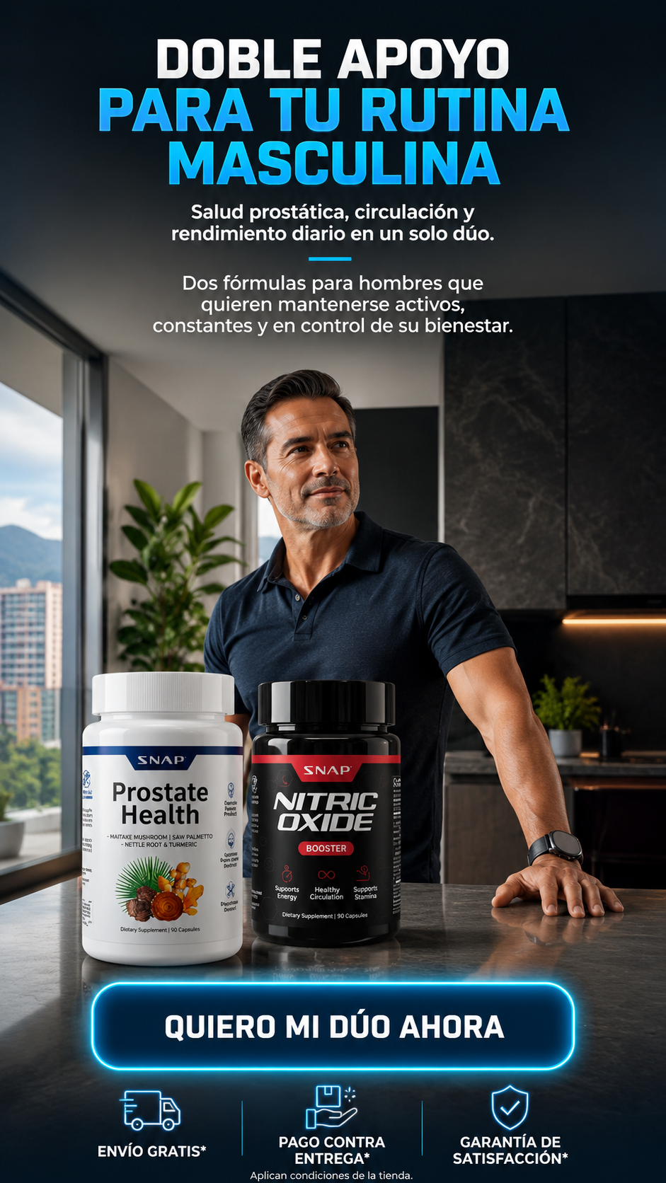 COMBO PROSTATE HEALTH+NITRI OXIDE-Apoyo para la salud prostática, la circulación y un estilo de vida activo.