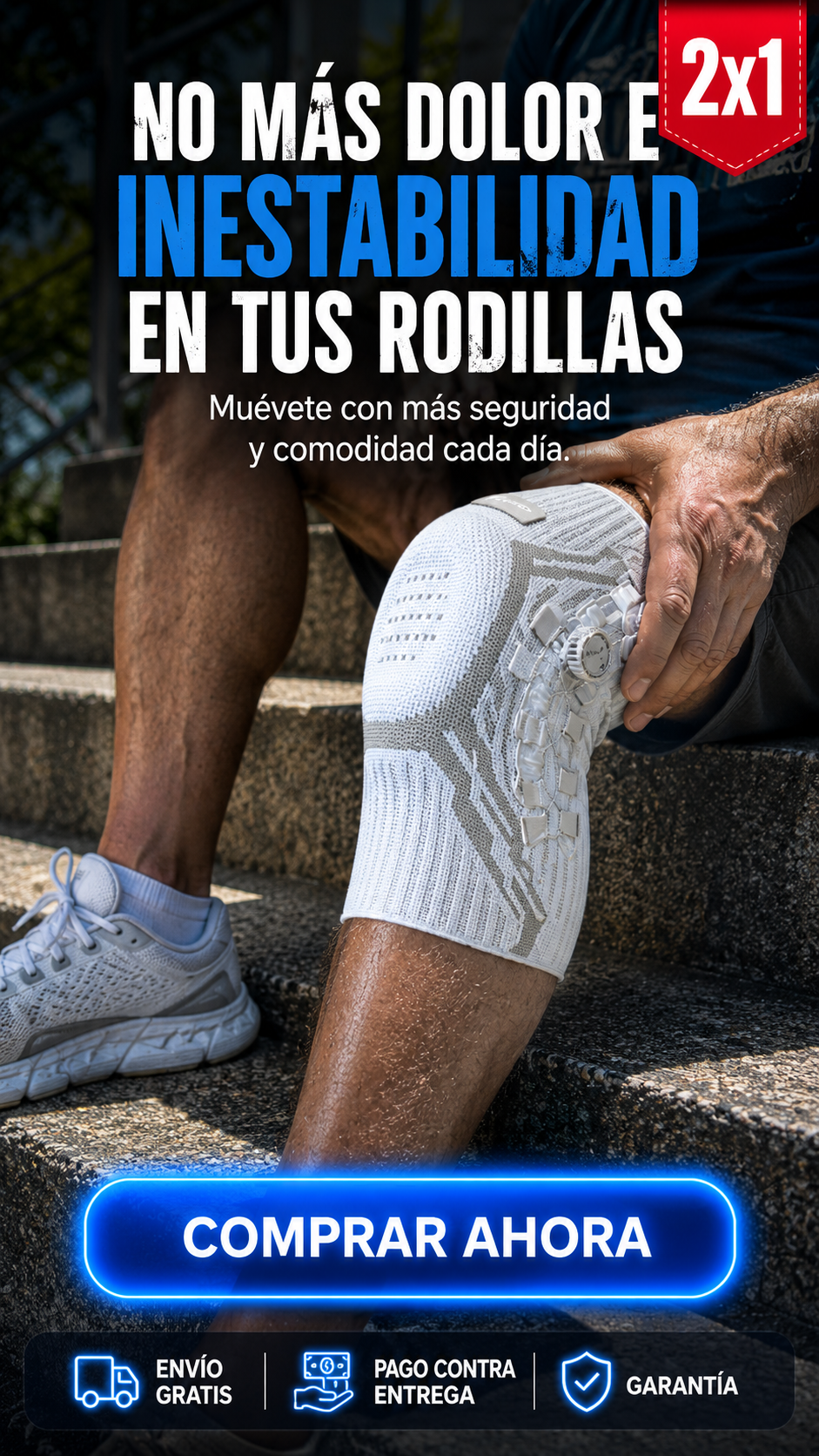 Rodillera ajustable KneeFlex Pro-Soporte avanzado para estabilidad y movilidad diaria