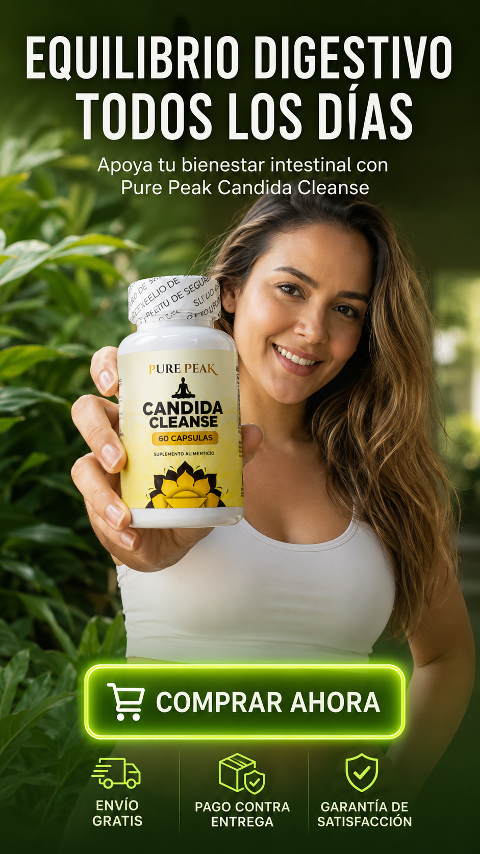 Candida Cleanse – 60 Cápsulas ataca hongos intestinales desde la raiz