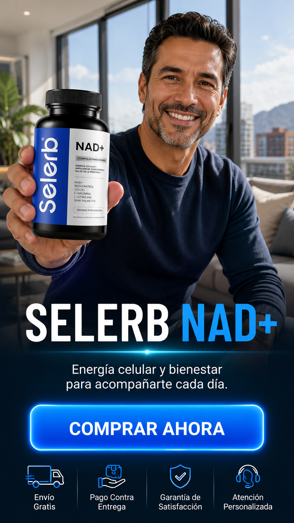SELERB NAD+Energía celular y bienestar para acompañarte cada día.