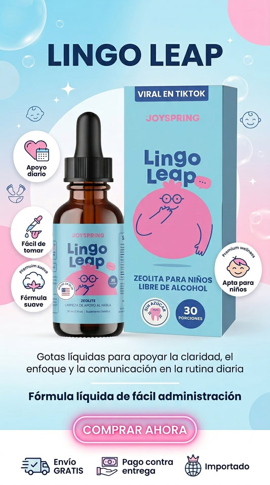 “LINGO LEAP”-Gotas líquidas para apoyar claridad, enfoque y comunicación en la rutina diaria