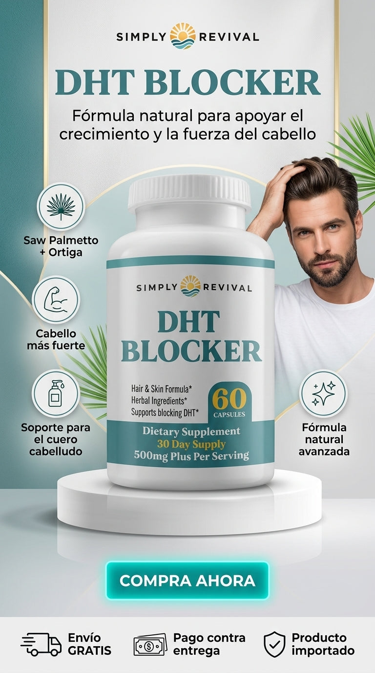 “DHT BLOCKER”-“Fórmula natural para apoyar el crecimiento y la fortaleza del cabello”