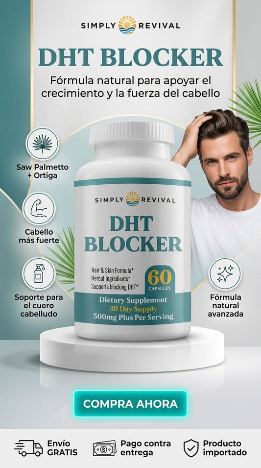“DHT BLOCKER”-“Fórmula natural para apoyar el crecimiento y la fortaleza del cabello”