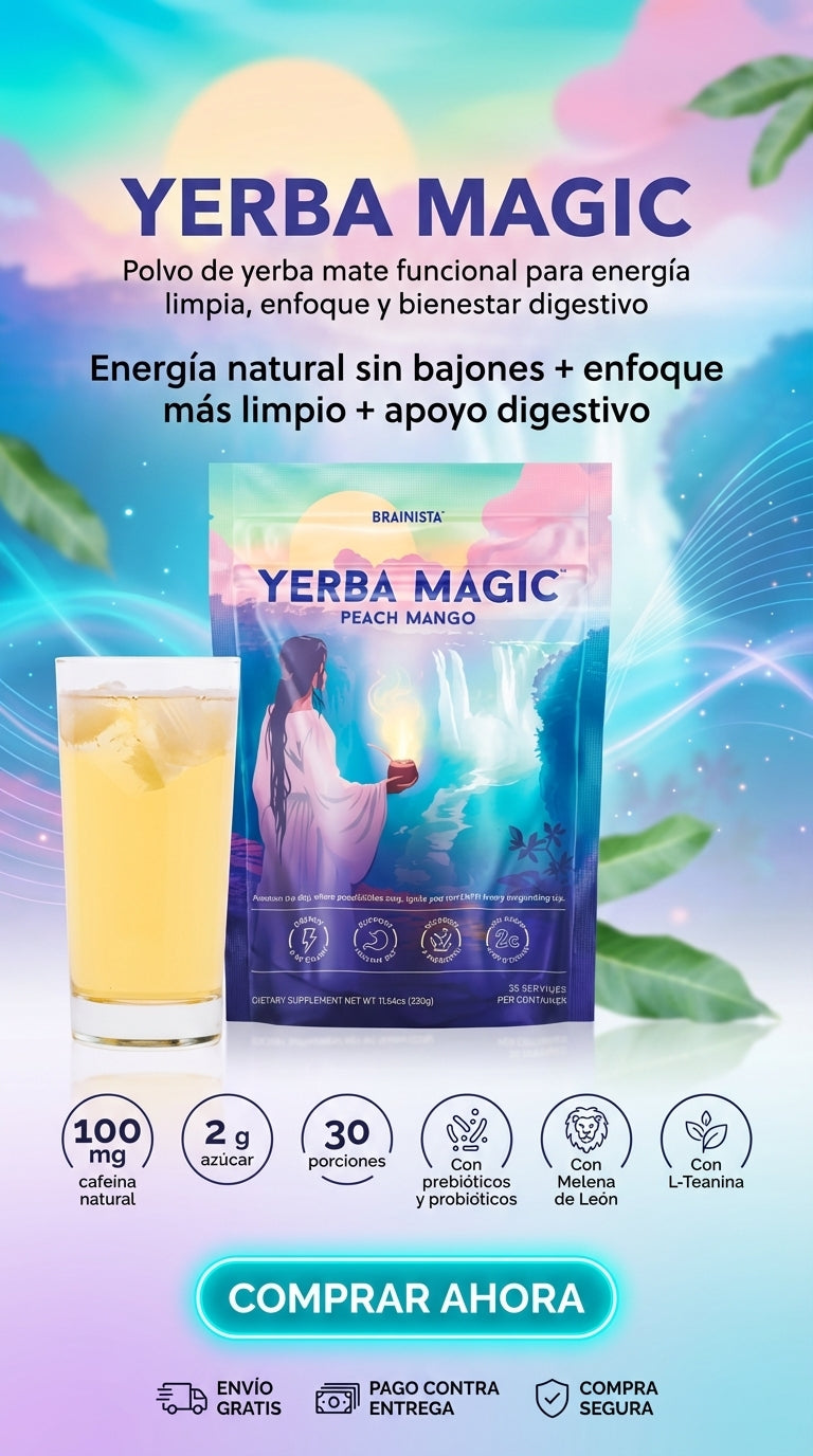 YERBA MAGIC-Bebida funcional de yerba mate para energía limpia, enfoque y apoyo digestivo